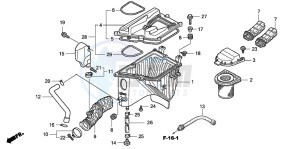 CBF250 drawing AIR CLEANER