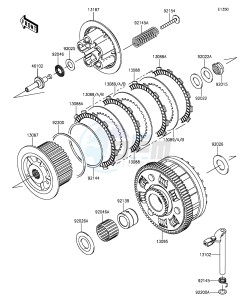 Z1000SX ZX1000LFF FR GB XX (EU ME A(FRICA) drawing Clutch