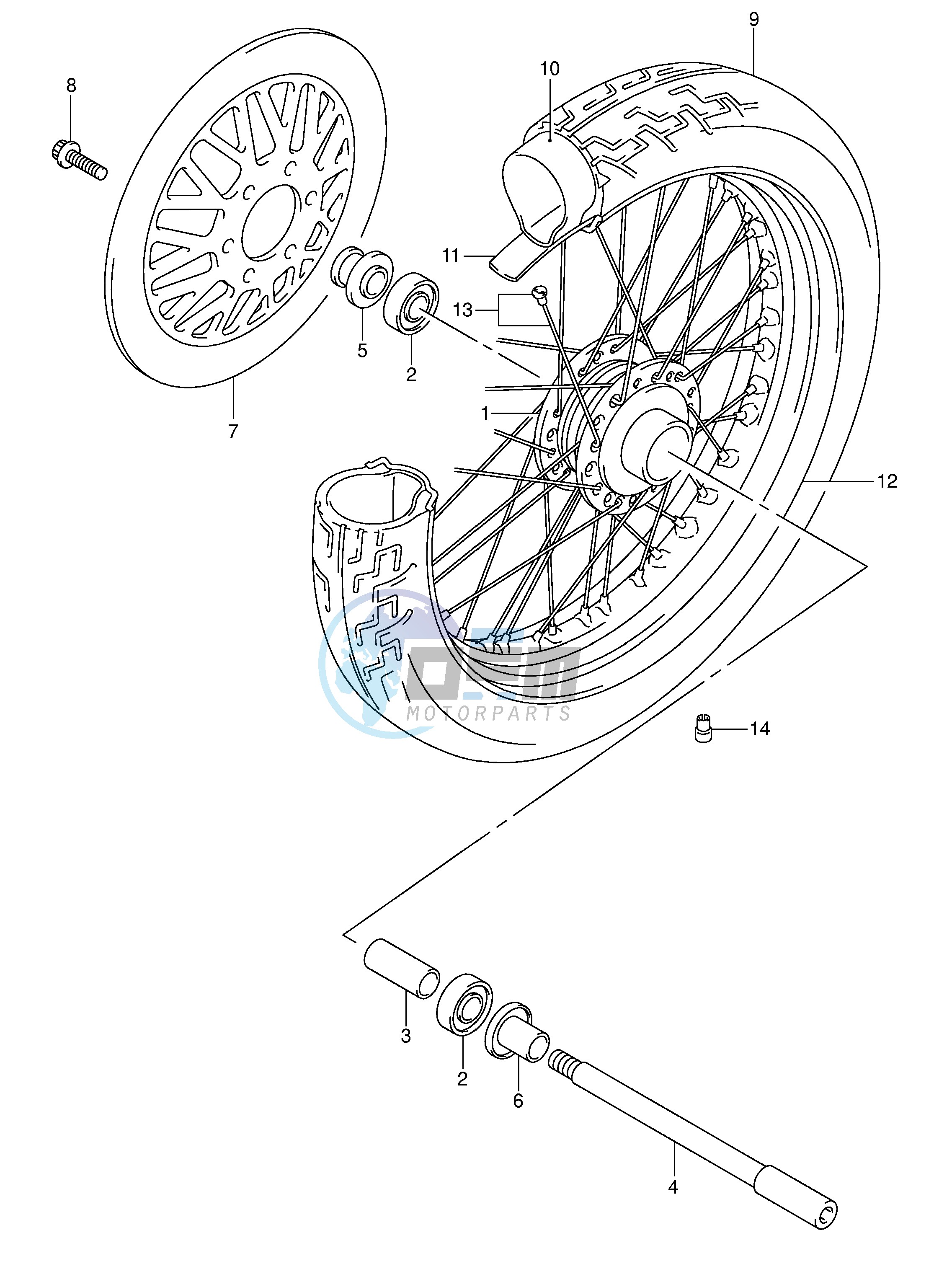 FRONT WHEEL (MODEL K2 K3 K4)