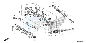 NC700SC drawing CAMSHAFT/ VALVE