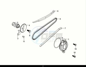 FIDDLE IV 50 (XG05W1-EU) (E5) (M1-M3) drawing CAM SHAFT