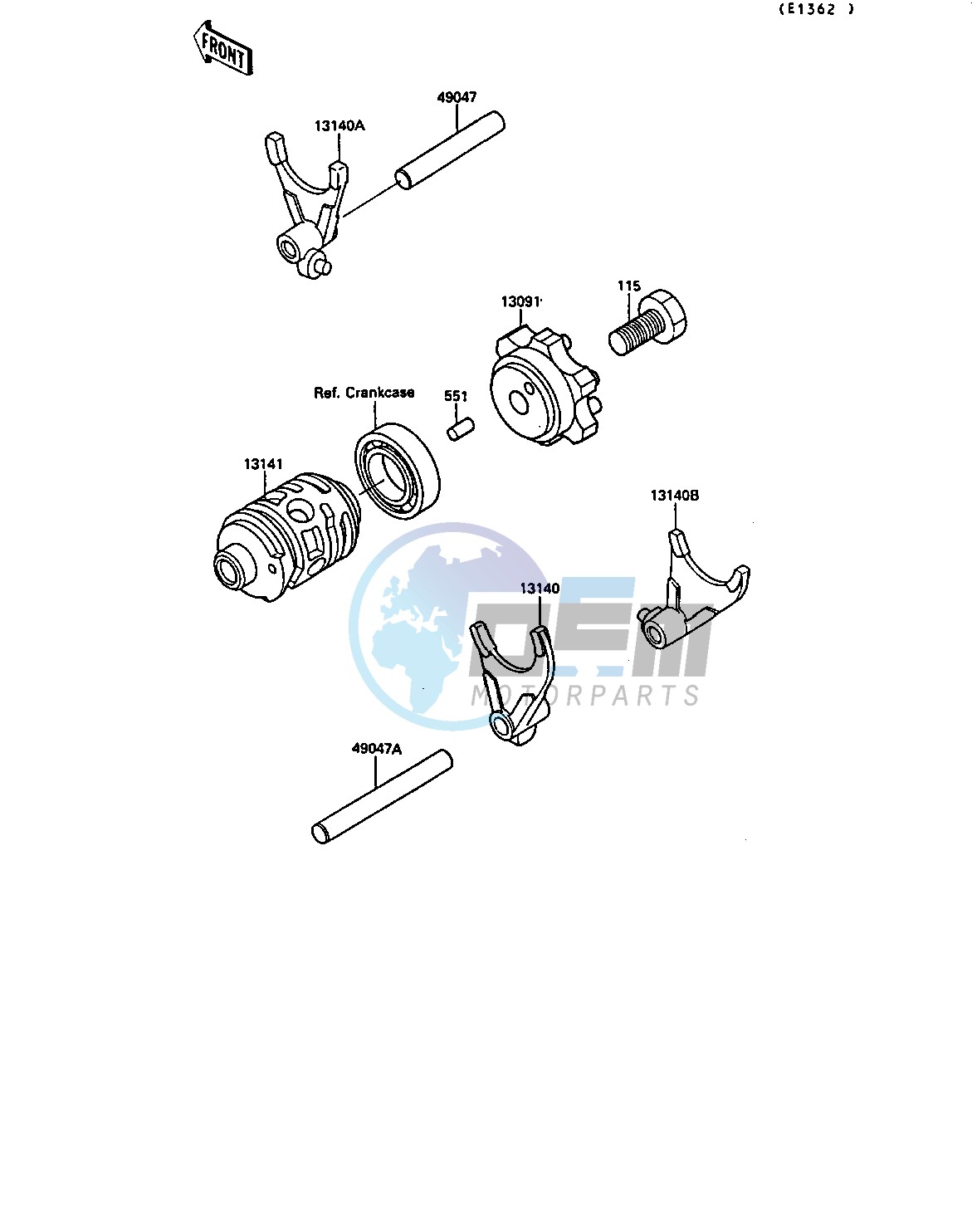 GEAR CHANGE DRUM_SHIFT FORK-- S- -