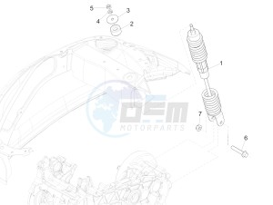 PRIMAVERA 50 4T 3V 25 KMH NOABS E4 25 kmh (EMEA) drawing Rear suspension - Shock absorber/s