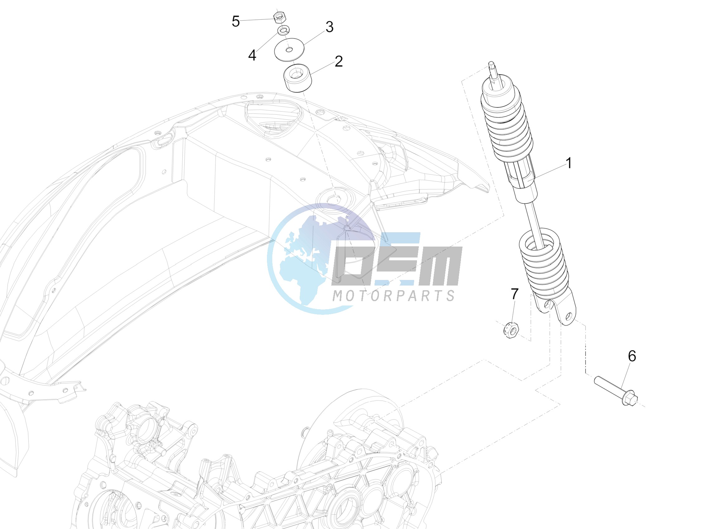 Rear suspension - Shock absorber/s