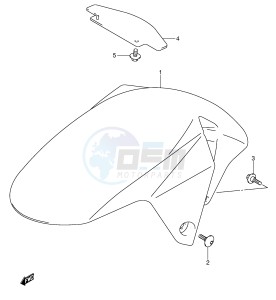 SV1000 (E2) drawing FRONT FENDER (MODEL K4 K5)