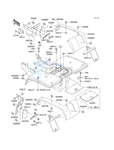 KLF 300 B [BAYOU 300] (B10-B14) [BAYOU 300] drawing REAR FENDER-- S- -