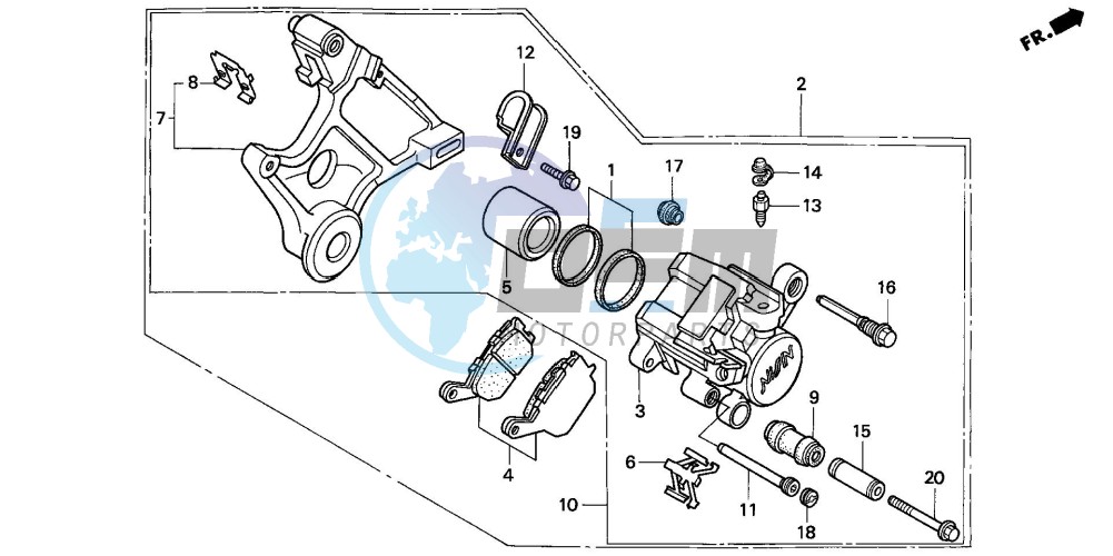 REAR BRAKE CALIPER