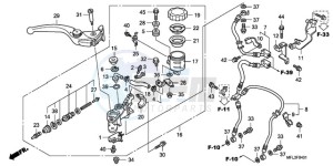 CBR1000RAA Australia - (U / ABS) drawing FR. BRAKE MASTER CYLINDER (CBR1000RA)