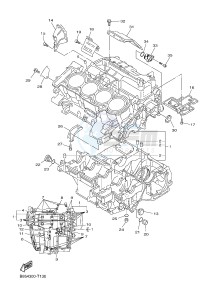 FJR1300AE FJR1300-AS FJR1300AS (B954) drawing CRANKCASE