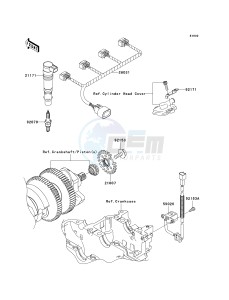 KRF 750 F [TERYX 750 4X4 NRA OUTDOORS] (F8F) C8FA drawing IGNITION SYSTEM