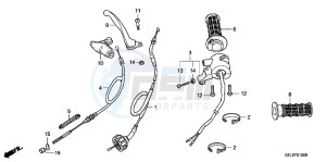 CRF50FB CRF50F ED drawing HANDLE LEVER/ SWITCH/ CABLE