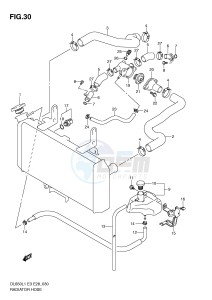 DL650 (E3) V-Strom drawing RADIATOR HOSE