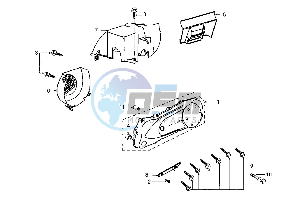 CRANKCASE COVER-AIR