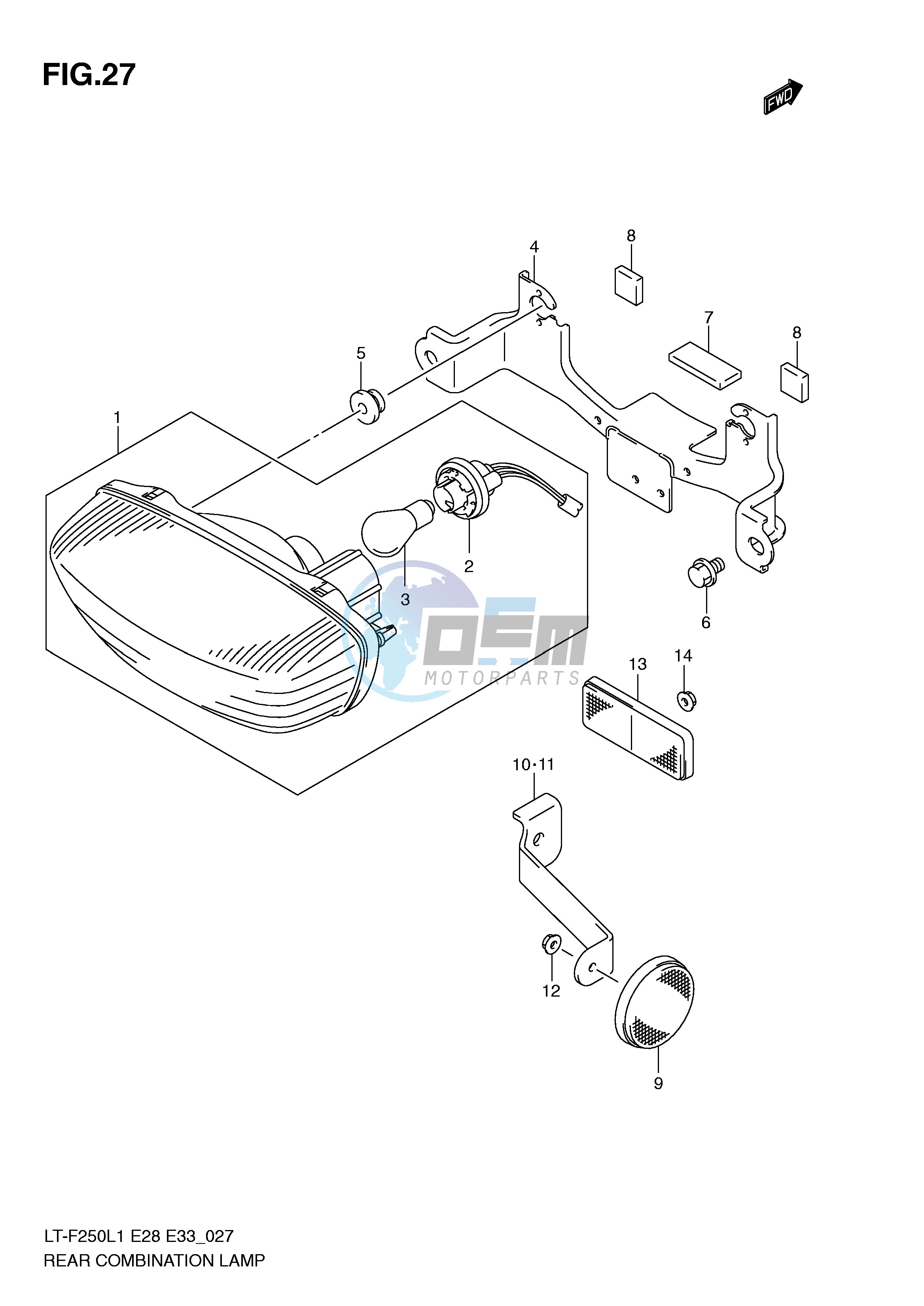 REAR COMBINATION (LT-F250L1 E28)