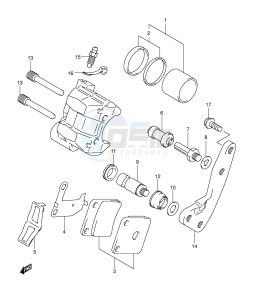 LT-F400 (E24) drawing FRONT CALIPER