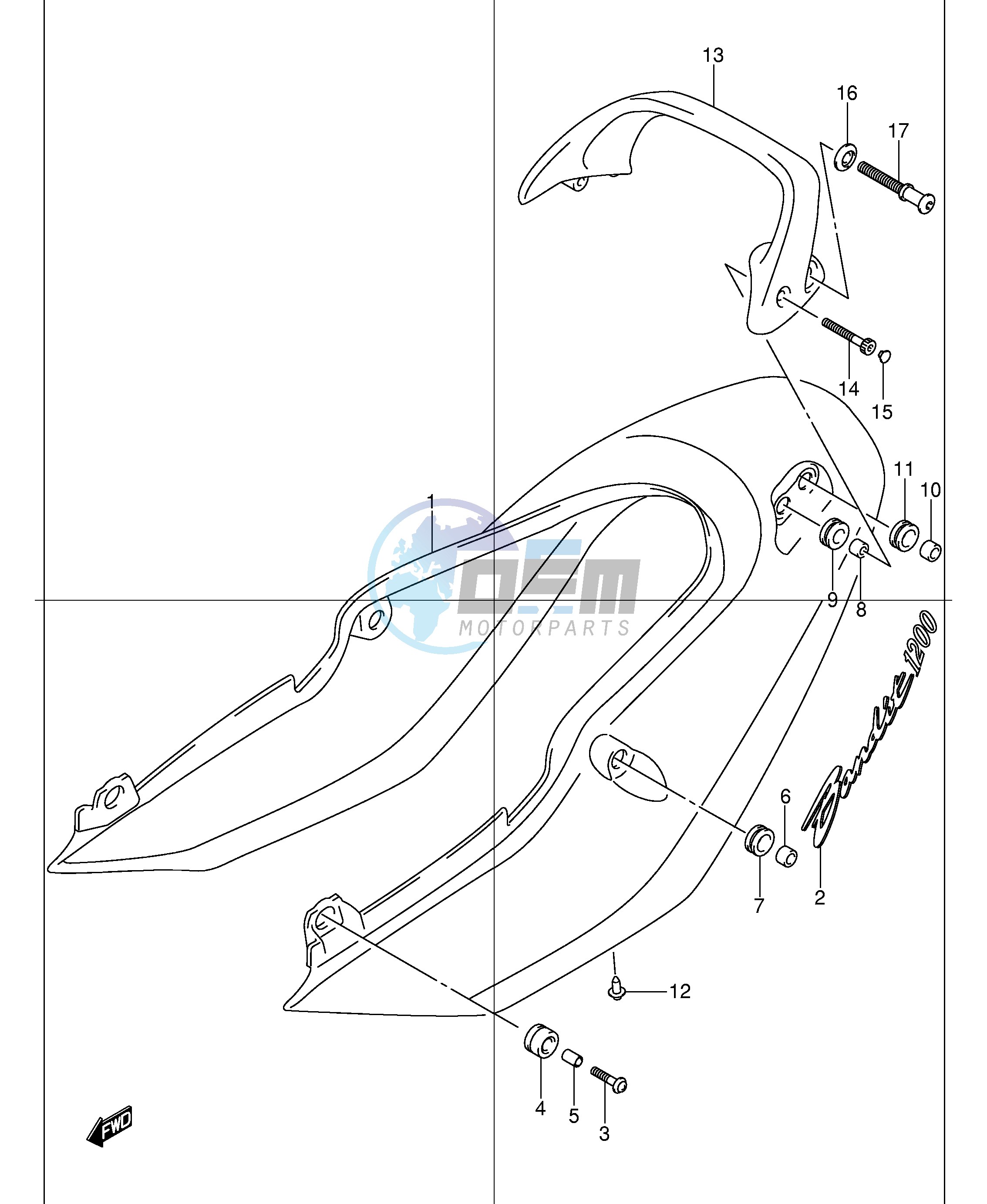 SEAT TAIL COVER (GSF1200K1)