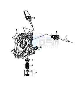 SYMPHONY SR 50 L6 drawing CRANKCASE RIGHT / START MOTOR