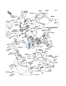 VERSYS KLE650B7F GB XX (EU ME A(FRICA) drawing Cowling