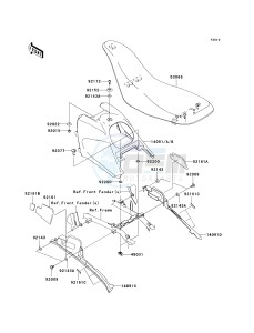 KSV 700 A [KFX700 AND V FORCE] (A1-A2) [KFX700 AND V FORCE] drawing SEAT