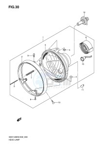 GSX1400 (E2) drawing HEADLAMP ASSY (GSX1400K6 K7 UK6 E2,E19)