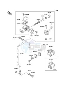 KX65 KX65A6F EU drawing Front Master Cylinder