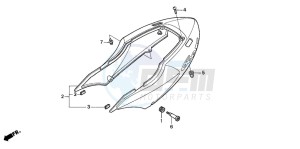 CBR600F drawing REAR COWL (CBR600F/F44)