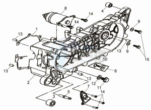 CELLO 50 45KMH drawing CRANKCASE - STARTER