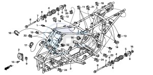 TRX250TM FOURTRAX RECON drawing FRAME BODY