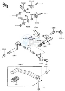 ZG 1200 A [VOYAGER XII] (A1) [VOYAGER XII] drawing GEAR CHANGE MECHANISM