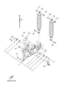 YPR125RA XMAX 125 ABS EVOLIS 125 ABS (2DMH 2DMH) drawing REAR ARM & SUSPENSION