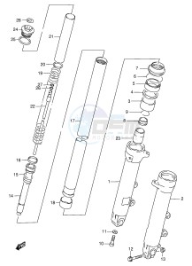 GSX750F (E4) drawing FRONT DAMPER