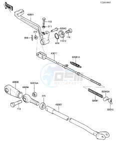 KX 125 A [KX125] (A7) [KX125] drawing BRAKE PEDAL_TORQUE LINK -- 81 A7- -