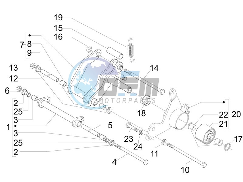 Swinging arm