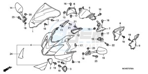 VFR8009 Europe Direct - (ED / MME) drawing UPPER COWL