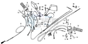 NH80MD drawing HANDLE LEVER/CABLE/SWITCH