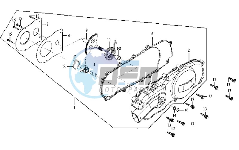 CRANKCASE COVER LEFT