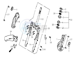 JUNGLE - drawing FRONT FORK/ STEERING HEAD BEARING