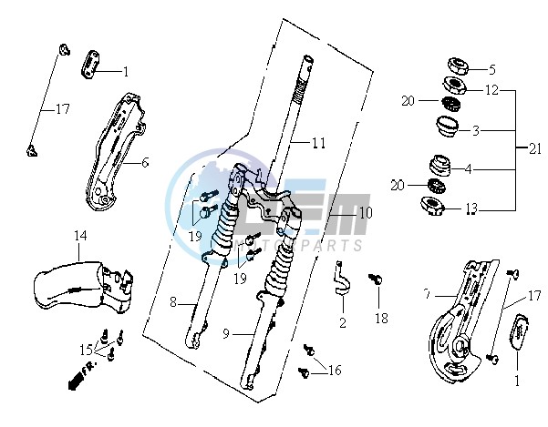 FRONT FORK/ STEERING HEAD BEARING