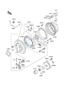 KLF300 4x4 KLF300C6F EU GB drawing Rear Hub