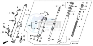 CB1300A9 BR / ABS CO MME - (BR / ABS CO MME) drawing FRONT FORK