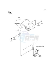 NINJA_ZX-6R ZX600REF FR GB XX (EU ME A(FRICA) drawing Front Fender(s)