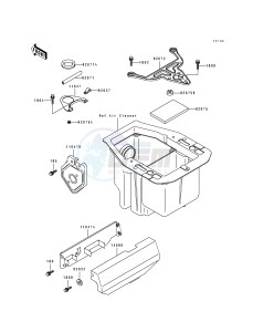 KLF 400 B [BAYOU 400 4X4] (B1-B3) [BAYOU 400 4X4] drawing BATTERY CASE