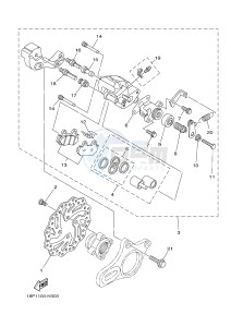 YFZ450R YFZ450RE (1TD3) drawing REAR BRAKE CALIPER