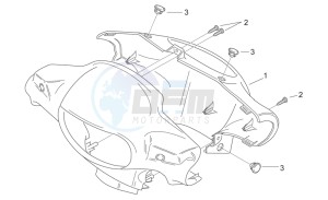 Scarabeo 50 2t (eng. Minarelli) drawing Front body II - Dashboard