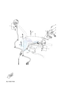 YP400RA X-MAX 400 ABS (BL11 BL11 BL11 BL11) drawing HANDLE SWITCH & LEVER