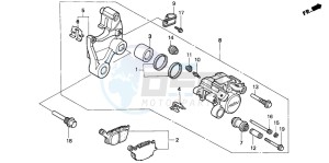 VT1100C2 drawing REAR BRAKE CALIPER (VT1100C2)