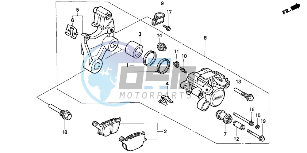 REAR BRAKE CALIPER (VT1100C2)