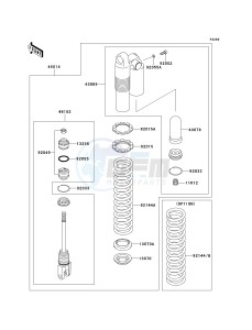 KX 125 L [KX125] (L3) [KX125] drawing SHOCK ABSORBER-- S- -