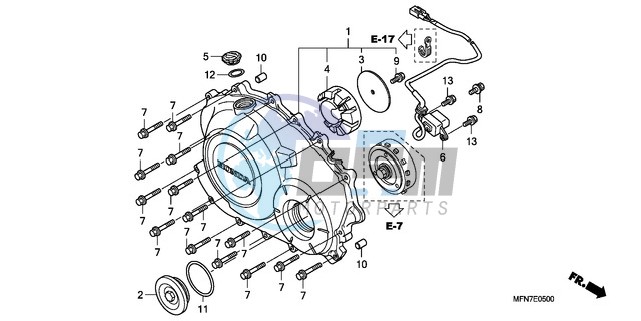 RIGHT CRANKCASE COVER