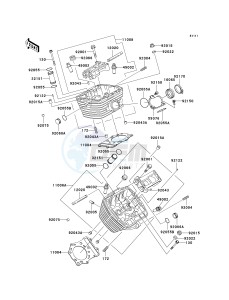 VN 800 G [VULCAN 800 DRIFTER] (E1-E5) [VULCAN 800 DRIFTER] drawing CYLINDER HEAD